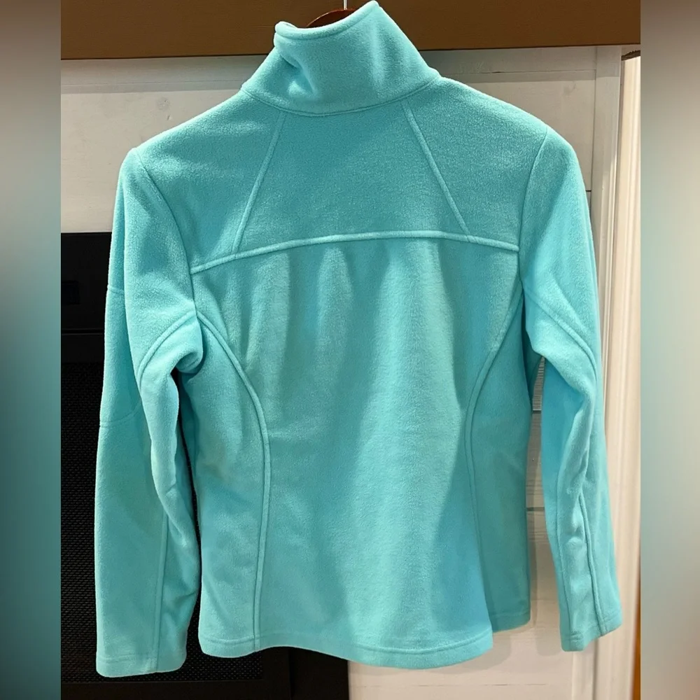 Womens Columbia Fleece Jacket Size XS aqua blue color - Picture 2 of 3